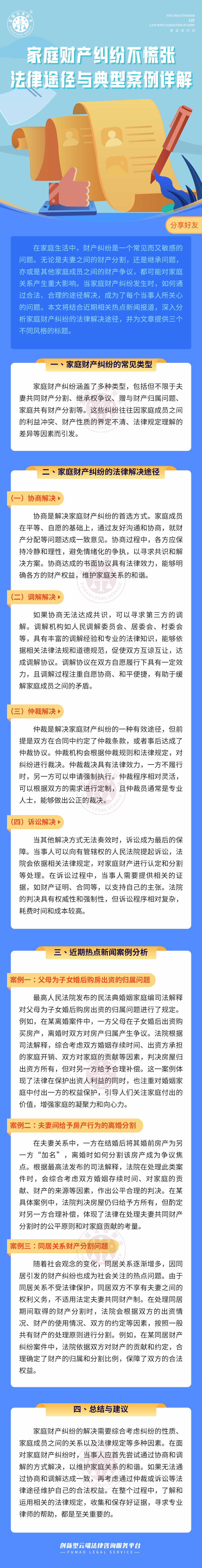 富貓法務(wù)：家庭財(cái)產(chǎn)糾紛不慌張，法律途徑與典型案例詳解